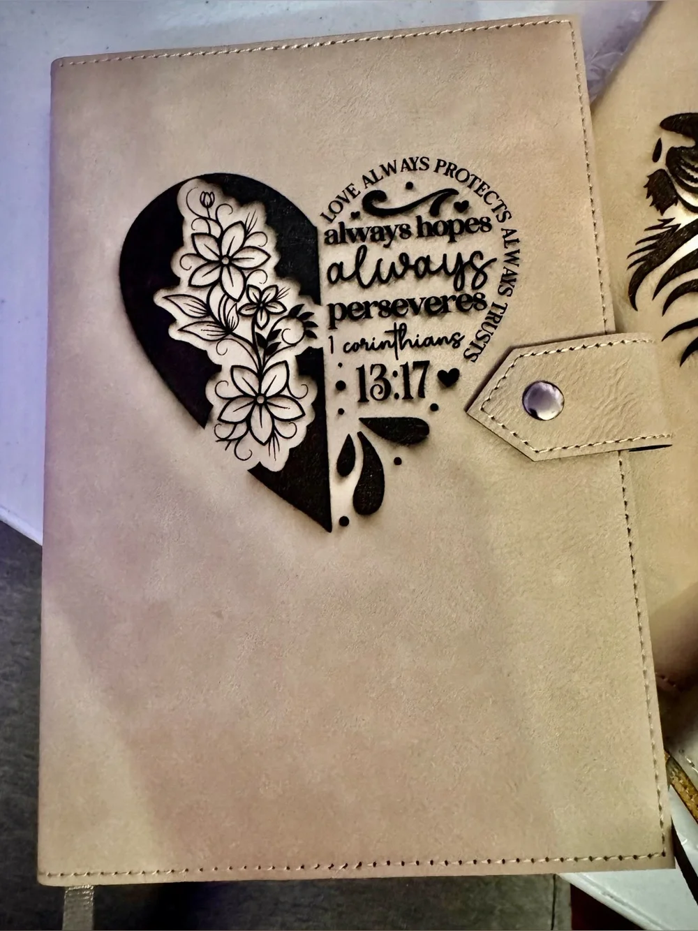 NWT Leatherette refillable notebook customized pick one & any saying you’d like - Picture 11 of 15
